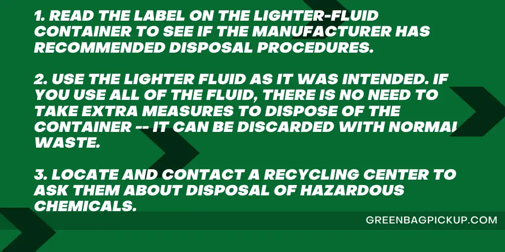 HOW TO DISPOSE OF LIGHTERS 1 GREENBAGPICKUP.COM