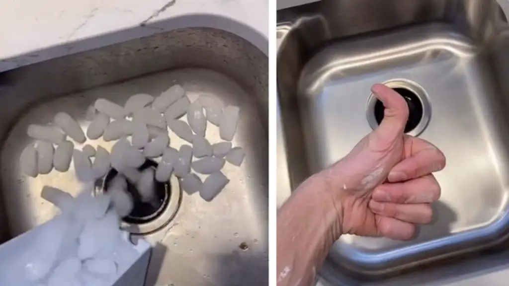 Clean Garbage Disposal with Ice