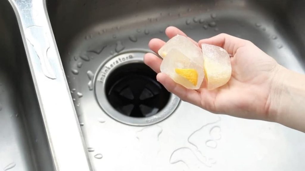 How to Get Rid of Garbage Disposal Smell 1 Ice cube disposal method