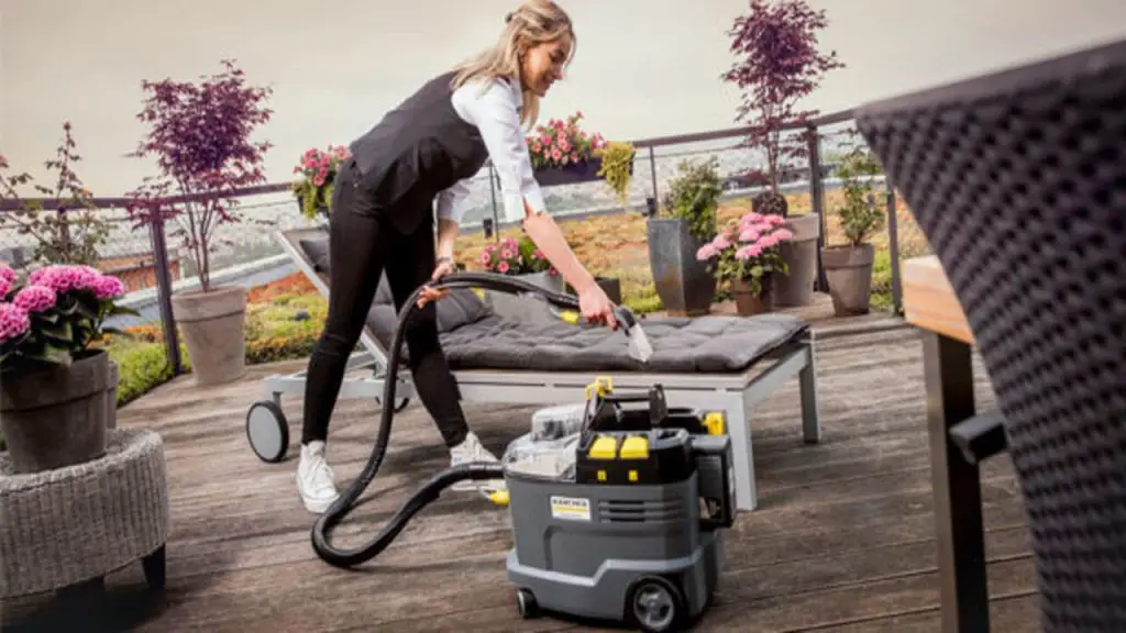 woman cleaning